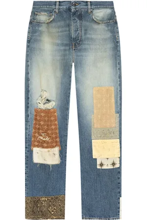 AMIRI Jean droit à design patchwork