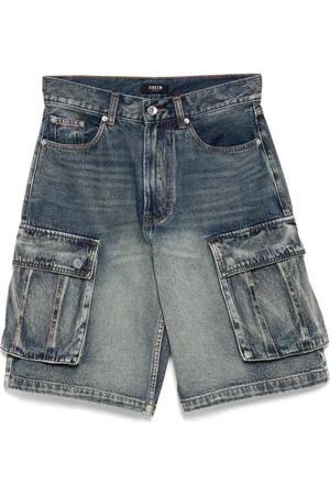 FIVE CM Short en jean à poches cargo