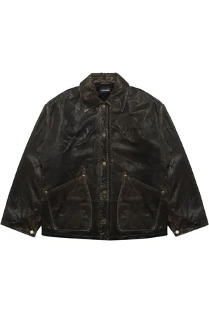 Mainless Veste en cuir à rayures