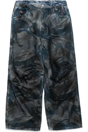A Bathing Ape Jean délavé à logo Moonface