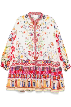 Camilla Robe courte à volants superposés