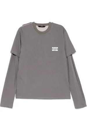 pushBUTTON T-shirt à design superposé