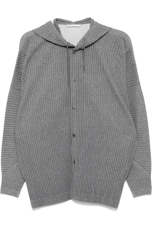 Issey Miyake Veste plissée à capuche