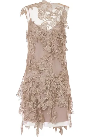 Alberta Ferretti Robe courte à fleurs brodées