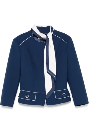 Elisabetta Franchi Veste en crêpe à détail de foulard