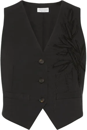 Brunello Cucinelli Veston à appliqué Flora