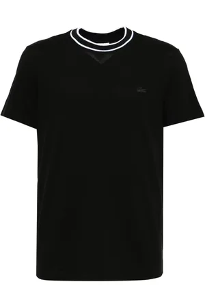 Lacoste T-shirt Stretch Piqué Stripe Collar