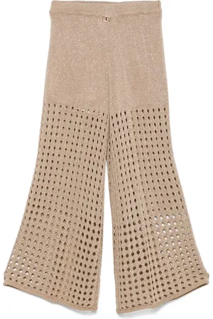 Twin-Set Pantalon en maille métallisée