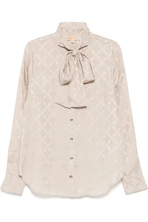 Michael Kors Blouse en jacquard Empire Diamond à col noué