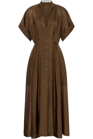 Serafini Robe en soie à coupe mi-longue