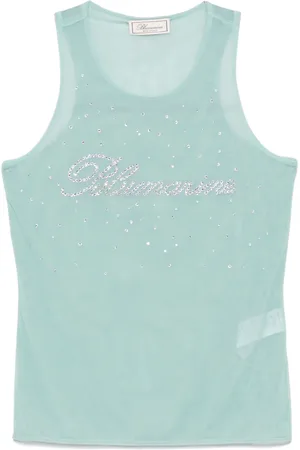 BLUMARINE Débardeur à logo orné de cristaux