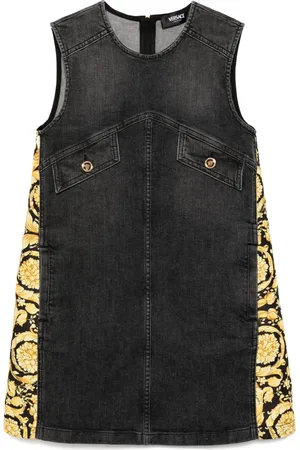 VERSACE Robe en jean à design sans manches