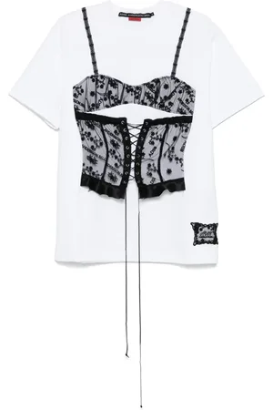 Andersson Bell T-shirt à corset en dentelle