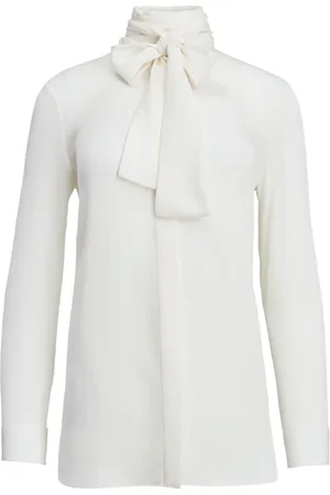 Khaite Blouse en soie Tash à détail de foulard