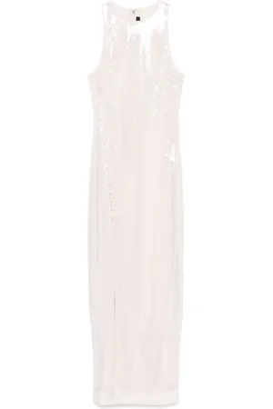 ROTATE Robe longue à détails de sequins