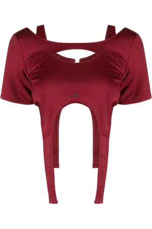HELIOT EMIL T-shirt crop à design asymétrique