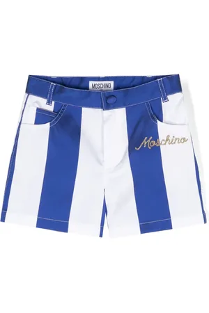 Moschino Short rayé à logo brodé
