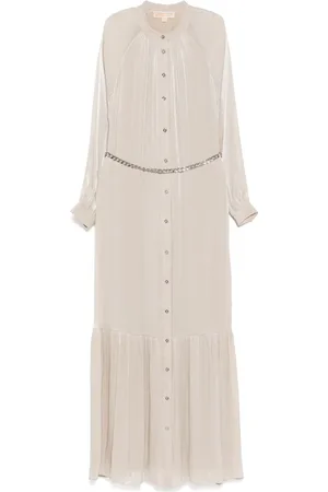 Michael Kors Caftan en Georgette à taille ceinturée