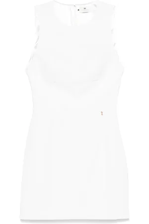 Elisabetta Franchi Robe courte en crêpe à breloque fleur