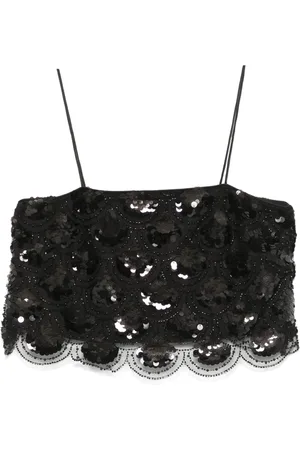 ROTATE Haut crop à sequins