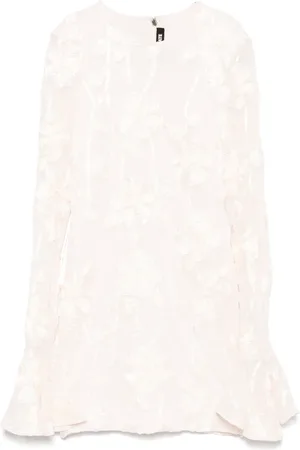 ROTATE Robe courte à fleurs en résille