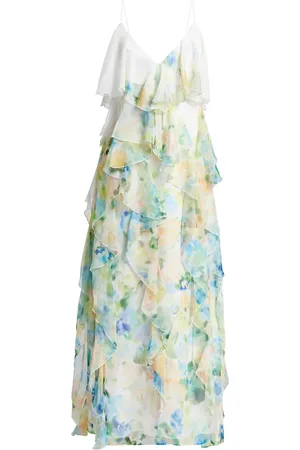 AJE Robe mi-longue à volants