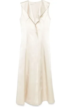 Serafini Robe en satin à coupe mi-longue