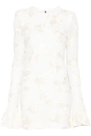 ROTATE Robe courte à fleurs en résille