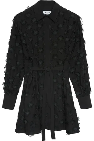 Msgm Robe-chemise à taille nouée