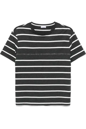Brunello Cucinelli T-shirt à rayures