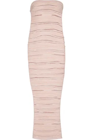 Balmain Robe bustier en maille à coupe mi-longue
