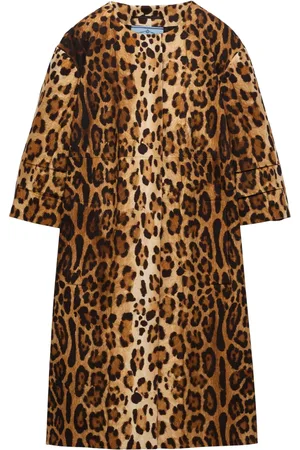 Prada Manteau à imprimé animalier