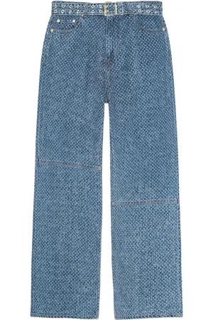 Ganni Jean court à taille ceinturée