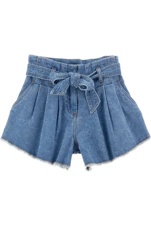 PHILOSOPHY DI LORENZO SERAFINI Short en jean à taille ceinturée