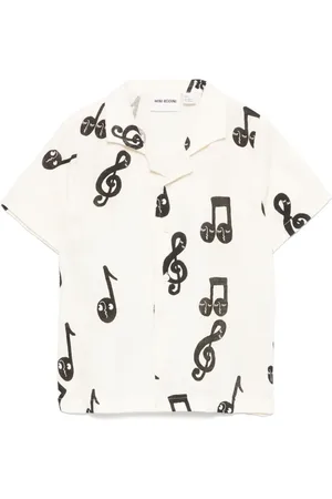 Mini Rodini Chemise à imprimé Note