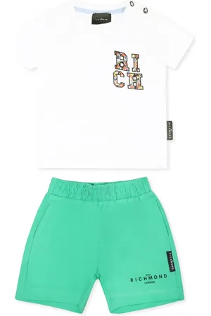 John Richmond Ensemble haut-short à logo imprimé