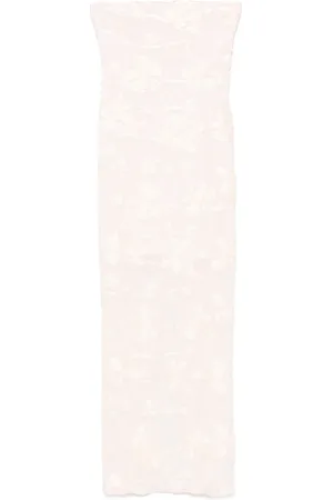 ROTATE Robe longue à fleurs en résille