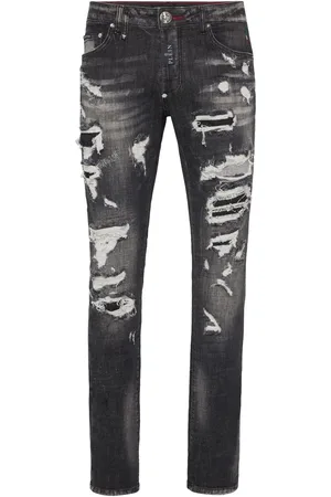 Philipp Plein Jean à effet usé