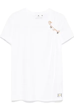 Elisabetta Franchi T-shirt en jersey à détail de broche
