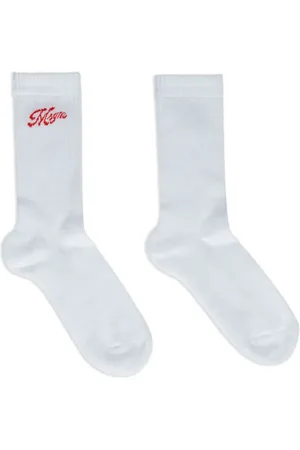Msgm Chaussettes en maille intarsia