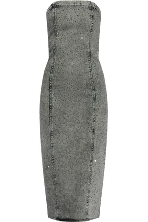 Gestuz Robe en jean à coupe mi-longue
