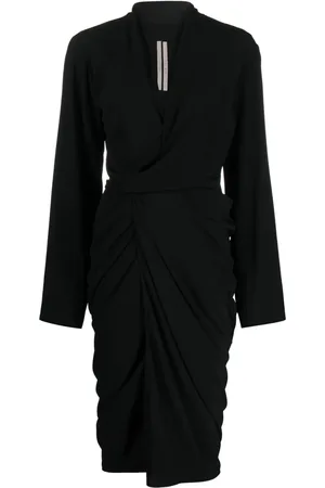 Rick Owens Robe portefeuille à détail noué