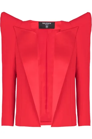 Balmain Veste Spencer à fermeture dissimulée