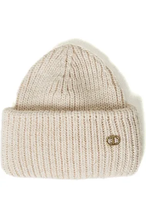 Twin-Set Bonnet nervuré à logo Oval T