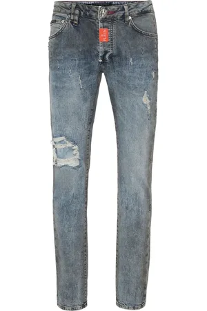 Philipp Plein Jean à effet usé