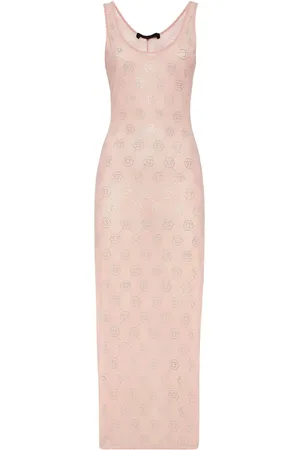 Philipp Plein Robe mi-longue à motif monogrammé