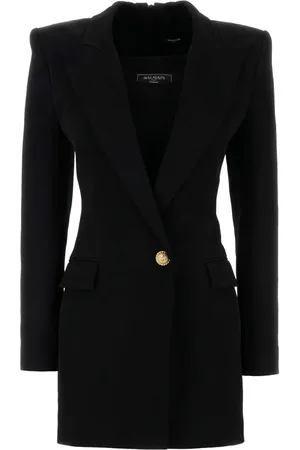 Balmain Robe boutonnée à revers crantés