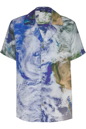 Balmain Chemise à imprimé Earth