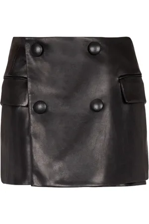 Balmain Jupe-short en cuir artificiel