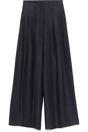 PESERICO SIGN Pantalon palazzo à design plissé
